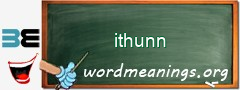 WordMeaning blackboard for ithunn